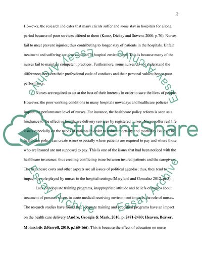 The Role of a Nurse and Best Practice Preventing Pressure Ulcer