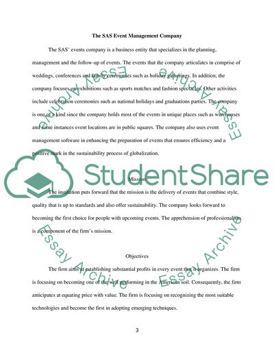 The SAS Event Management Company