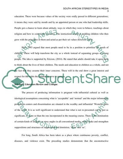 South African Stereotypes in the Media