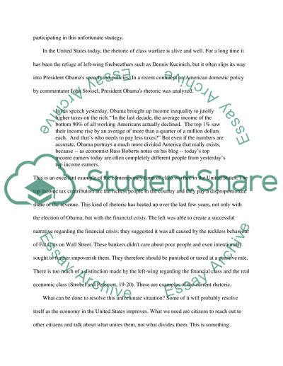 Class warfare in America