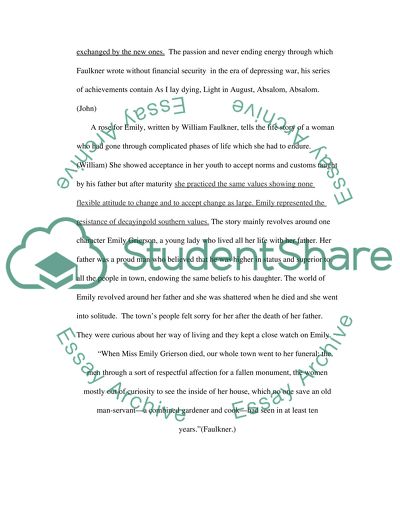 A Rose for Emily by William Falkner