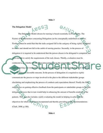 Delegation Example in a Health Care Setting Presentation