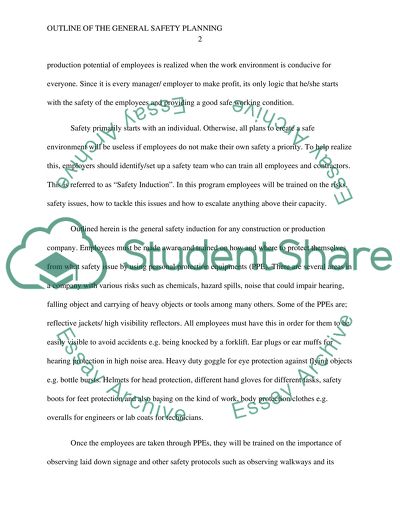 General Safety Planning