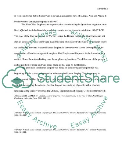 Comparing two emperors, one Chinese and one Roman