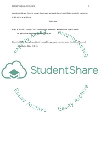 Persistent Online Games