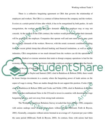 Working without Trade Unions