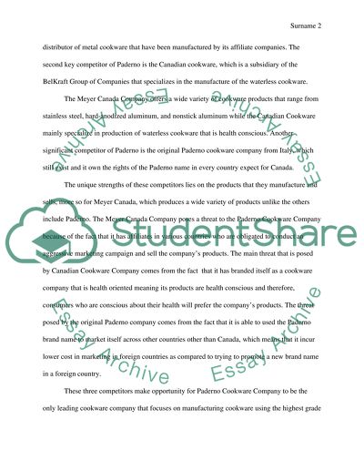 Paderno Competition Analysis and 4ps Strategy Analysis
