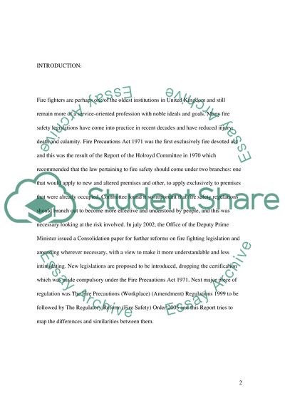 Fire Safety Legislations