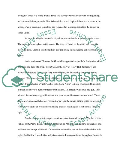 Goodfellas and Mainstream Hollywood