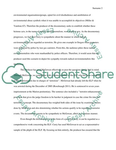 Analysis of If a Tree Falls Documentary