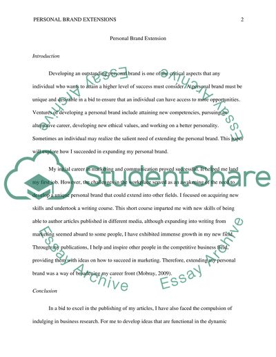 Personal Brand Extensions