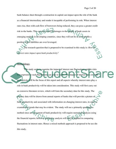 The Impact of Interest Rate on Bank Productivity