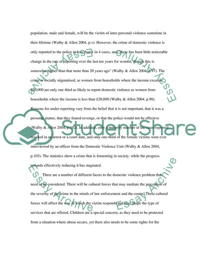 The Domestic Violence as a Public Problem: the Importance of Health Care