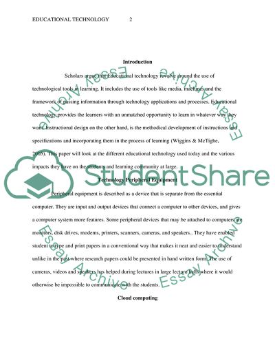 Cloud Computing in Education