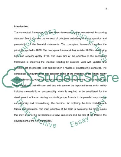 The IASB Conceptual Framework