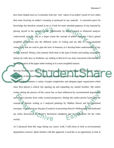 Reflecting my English Understanding in a rhetoric concept