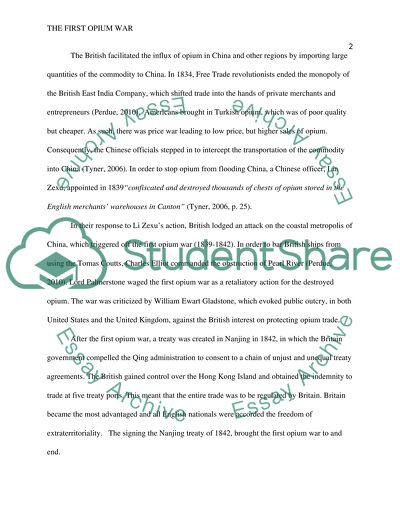 The First Opium War 1 question