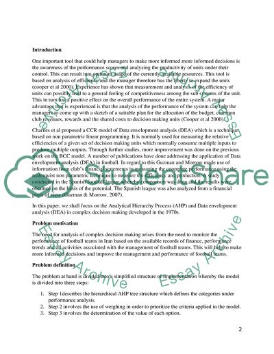 Evaluating the performance of Iranian football team utilizing linear programming