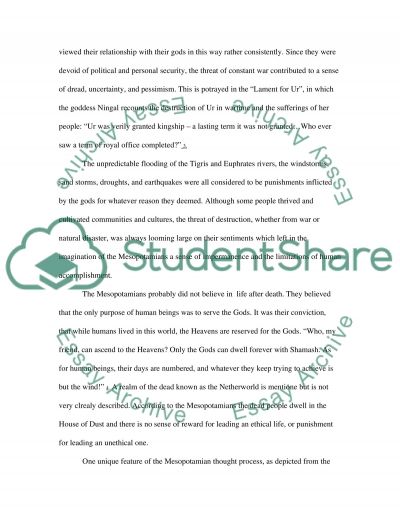 Essay on mesopotamia