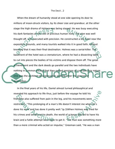 The devin the the White City by Erick Larson