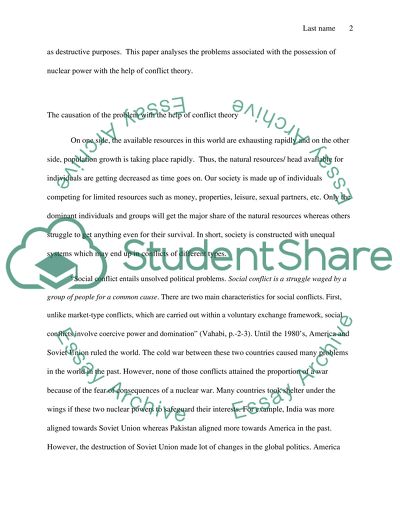 Conflict Theory Issue