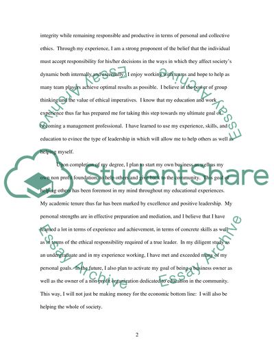 Experience and Skills in the Field of Management