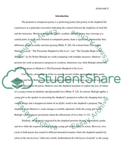 Comparing and Contrasting The Passionate Sheppard to His Love and The Nymphs Reply to the Shepphard
