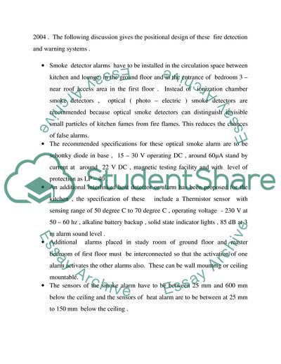 Fire safety: Design Assignment