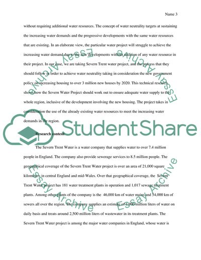 Water Neutrality in the Severn Trent Region