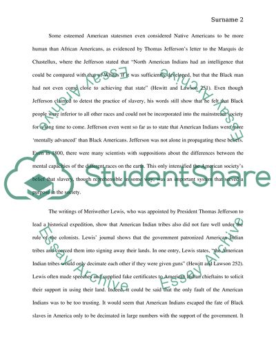 Race Relations in the Early Republic