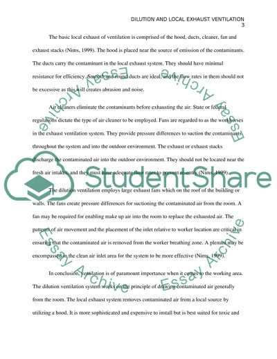 Dilution and Local Exhaust Ventilation