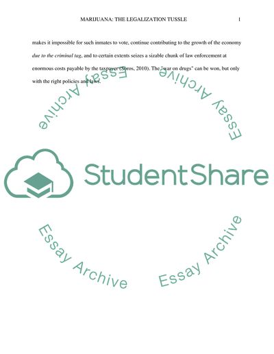 Marijuana: The Legalization Tussle
