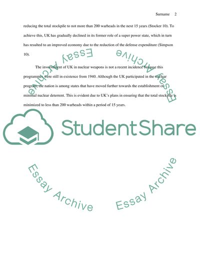 The United Kingdoms Nuclear Weapons Program