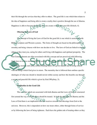 The Belief of Dharma, Obeying the Laws of God