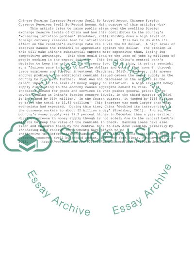 Chinese Foreign Currency Reserves Swell by Record Amount