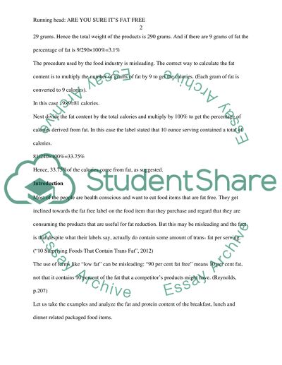 Are You Sure Its Fat-Free