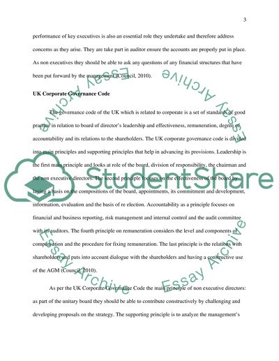 Non-executive Directors and Fulfilling the Role Given to Them in the UK Corporate Governance Code