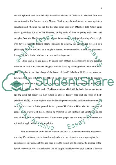 The Distinctive Features Of Jesus Image In Matthew And Luke