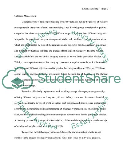 Retail Marketing of Tesco