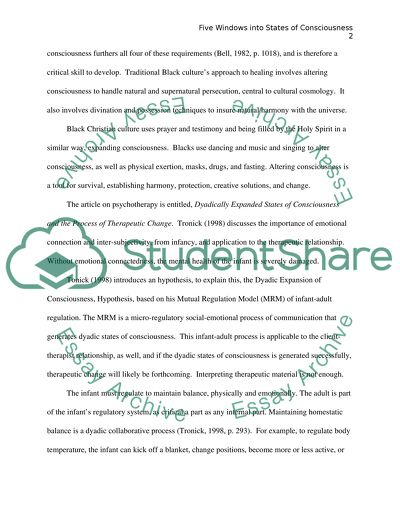 Five Windows into States of Consciousness