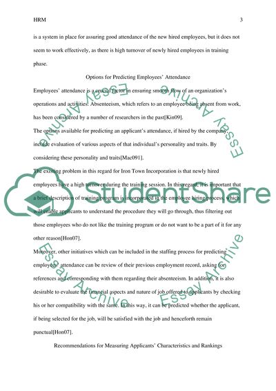 Measuring an Applicants Characteristics