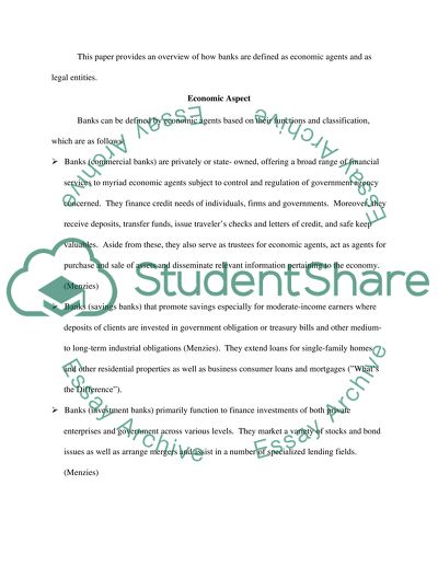 Is it still necessary to know what constitutes a bank