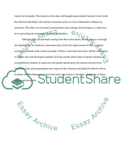 Innovation in America