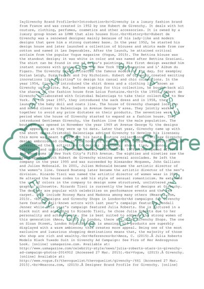 Campaigns and Givenchy Shops in London