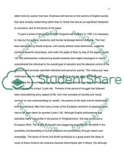 The Beginning of the Modern Era in England