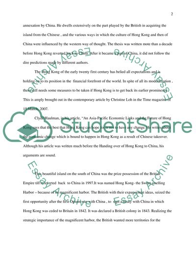 Hong Kong Tradition and Modernization