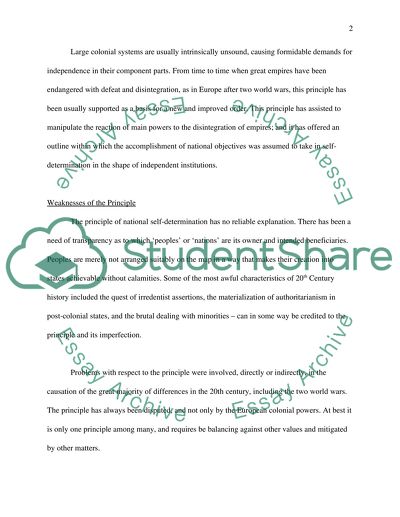 National Self-Determination in Europe