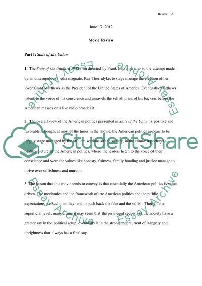 State of the Union and Thank You for Smoking