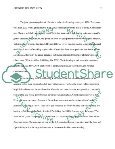 Chanticleer show ( jazz)