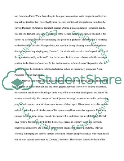 Derrick Bell - the Founder of Critical Race Theory